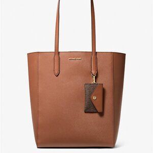 New Michael Kors Vincent Large Saffiano Leather Tote Bag with Card Case Luggage